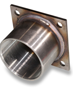 Suction pipe 3"fm SST / flange 120x120